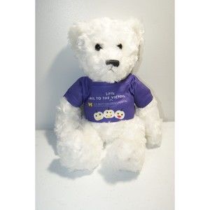 University of Michigan CS Mott Children’s Hospital Chelsea Teddy Bear White NWT